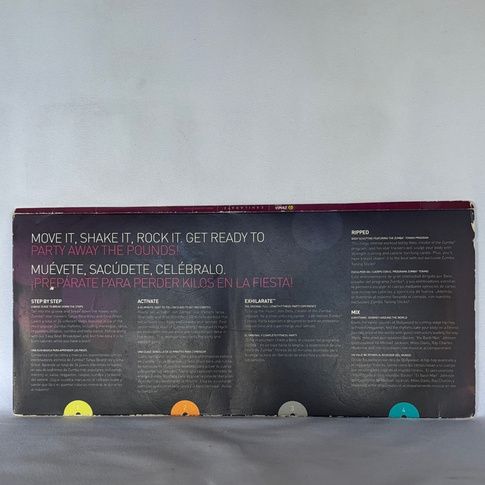ZUMBA FITNESS EXHILARATE BODY SHAPING SYSTEM DVDs AND STICKS/MARACAS - Picture 6 of 14
